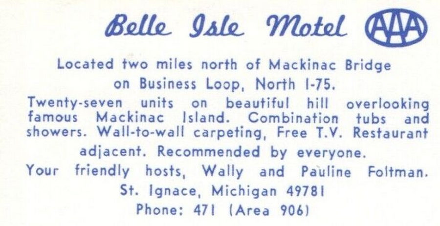 Belle Isle Motel & Dining Room - Postcard (newer photo)